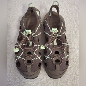 Abeo H2O Women's Brown and Green Outdoor Sandals Size 9.